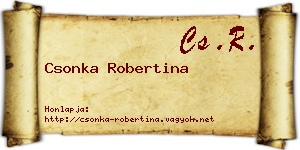 Csonka Robertina névjegykártya